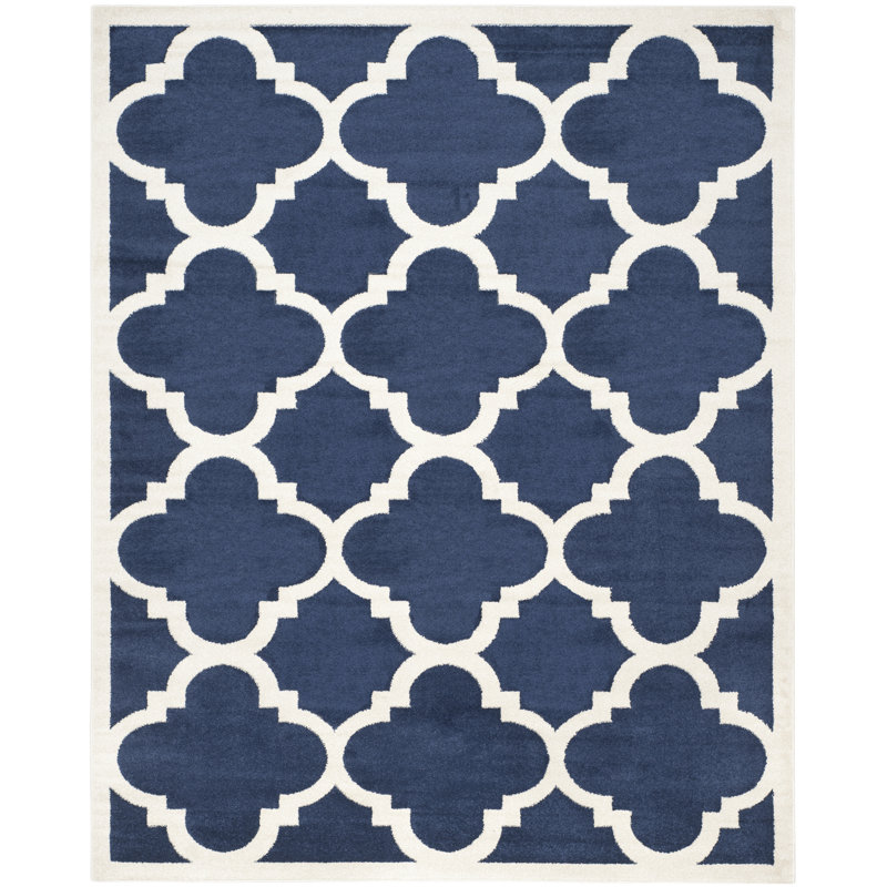 Tapis bleu marine / beige Ammundsen, Rectangle 9 pi x 12 pi