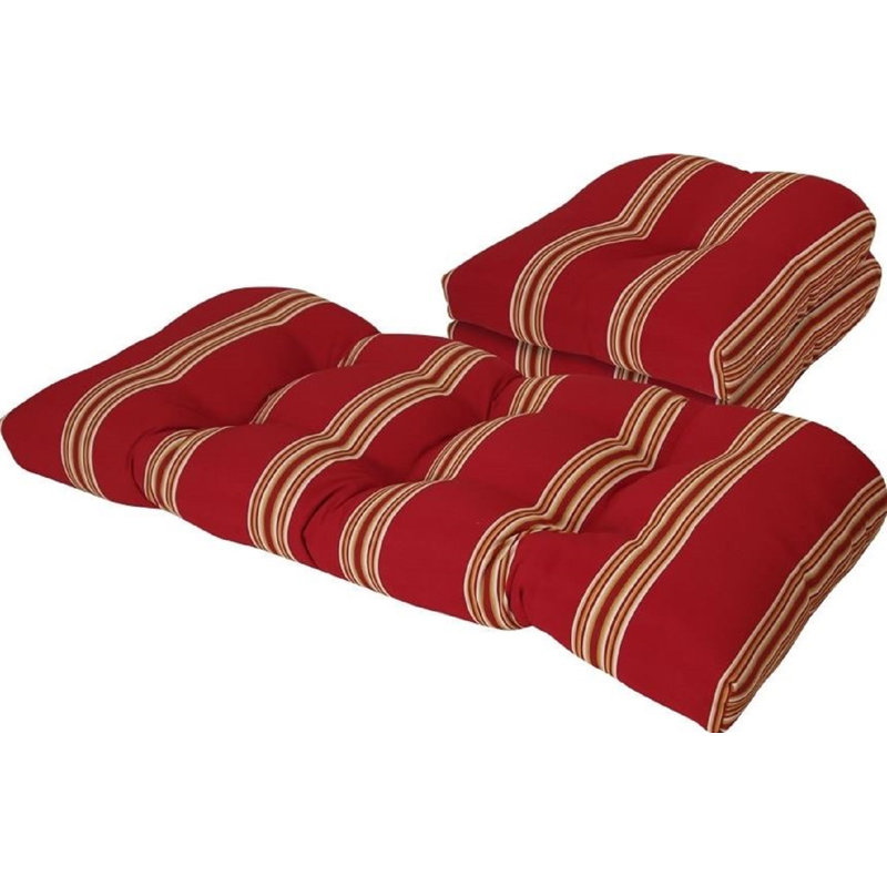 Ensemble de coussins d'extérieur à rayures 3 pièces
