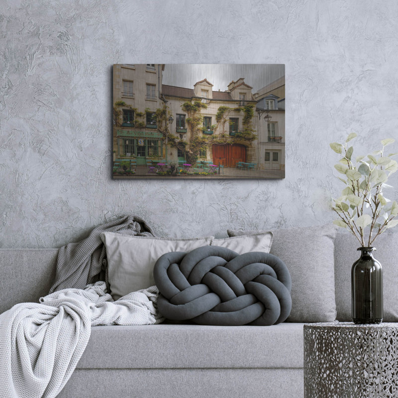 «Parisian Cafe», art mural en métal, H 24 po x l 36 po
