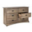 Commode double compacte à 6 tiroirs de 48 po de largeur Wahhaj-54645482
