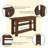 Nastya 54" Wide Industrial Rustic Solid Wood Metal Rectangular Console Media Table With 2 Shelves