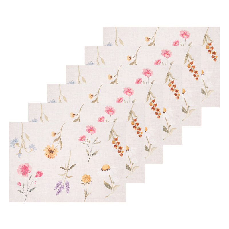 Ensemble de 6 napperons April Showers