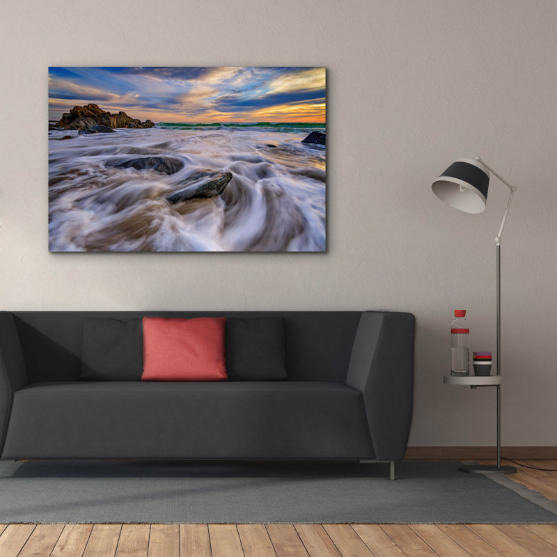 Epic Graffiti 'Incoming Tide In Ogunquit' by Rick Berk Canvas Wall Art