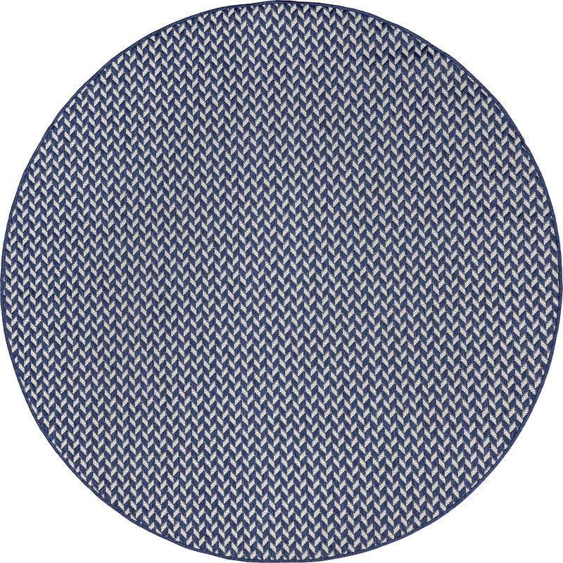 Tapis d'intérieur / extérieur Malaya, Rond 8 pi, Marine