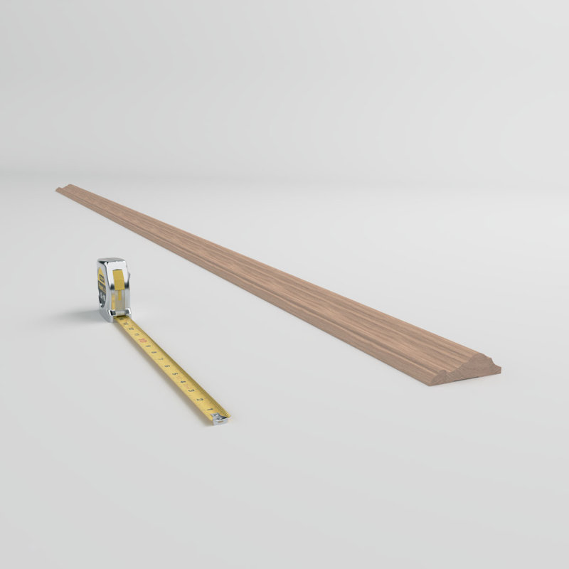 Red Oak Solid Wood Chair Rail Molding 96" Length