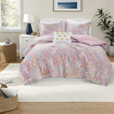 Ensembles de literie moelleux à imprimé métallique, double / grand, polyester ultra doux, confort moderne pour la maison
