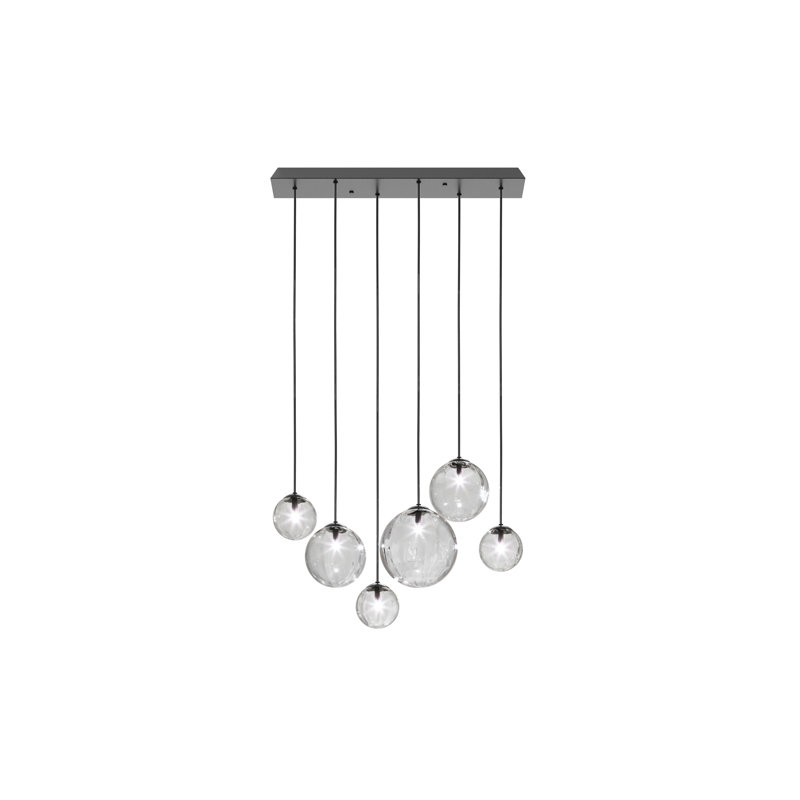 Puppet Suspension L6 Smoky Transparent Matt Black 1 G9 Ul, Crystal Transparent, Matte Black