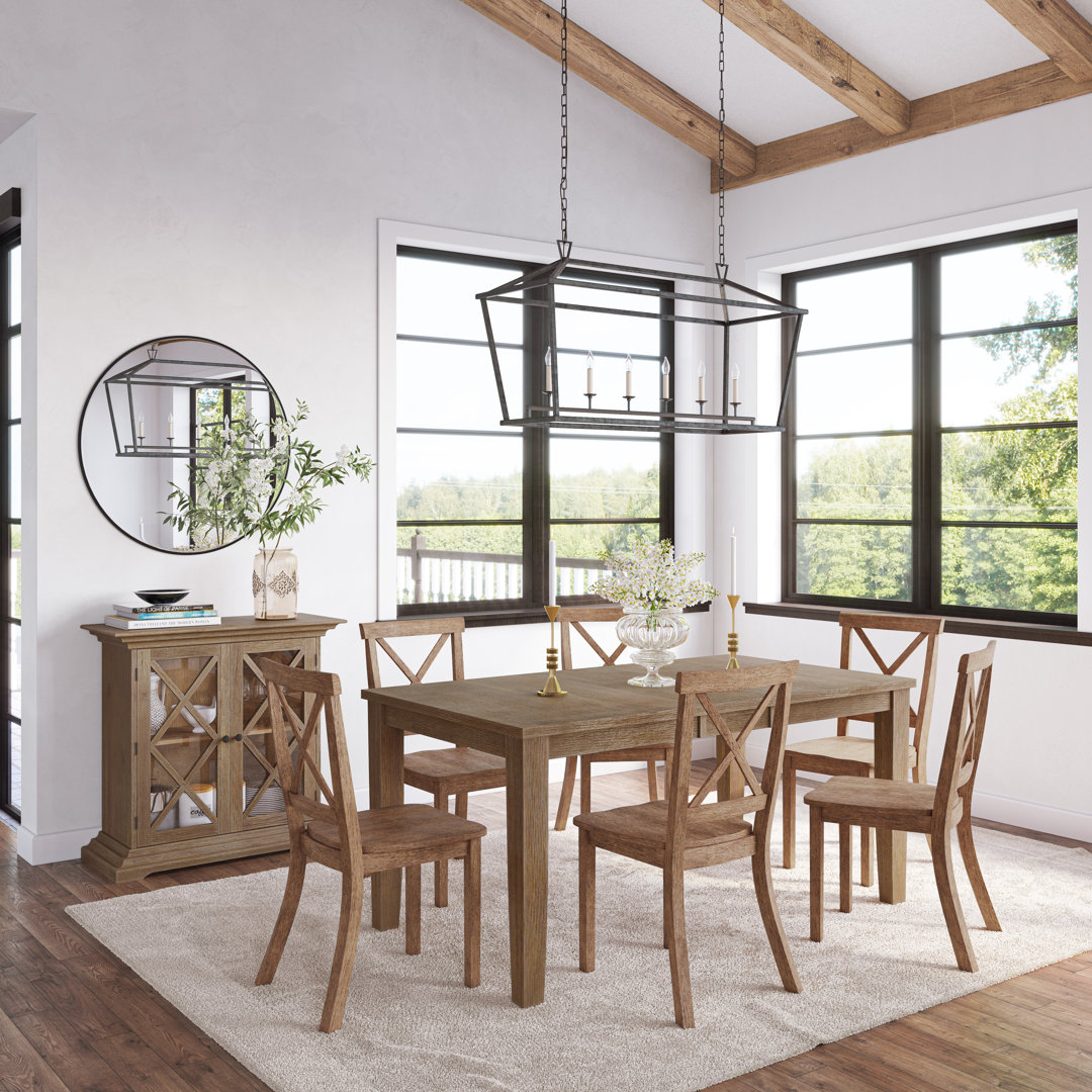 Freels 6 - Person Extendable Four Leg Dining Set Mistana™ Pieces 
