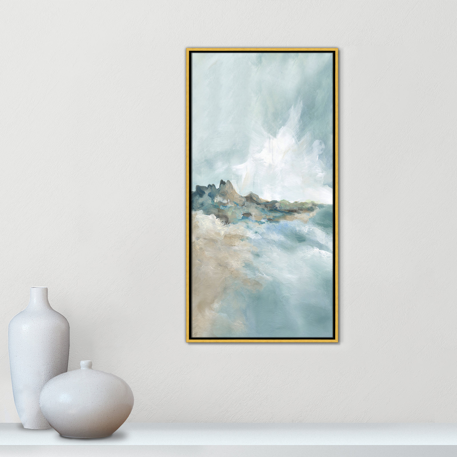 Coralie "Sandpoint" Print by Carol Robinson, 37.5" H x 19.5" W, Gold