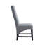 Chaise d'appoint en velours côtelé gris et finition noire, ensemble de 2