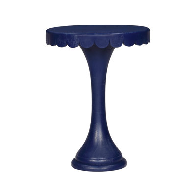 Linda Scalloped Round Drink Table