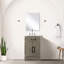Meuble-lavabo en chêne gris, 20 po x 18 po, comptoir en acrylique, robinet inclus, 18 po Meuble-lavabo avec comptoir et robinet l 20 po x P 18 po Mirror-754522138