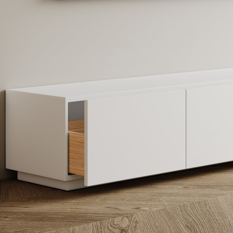 Meuble télé Comerico, L 75 po, blanc