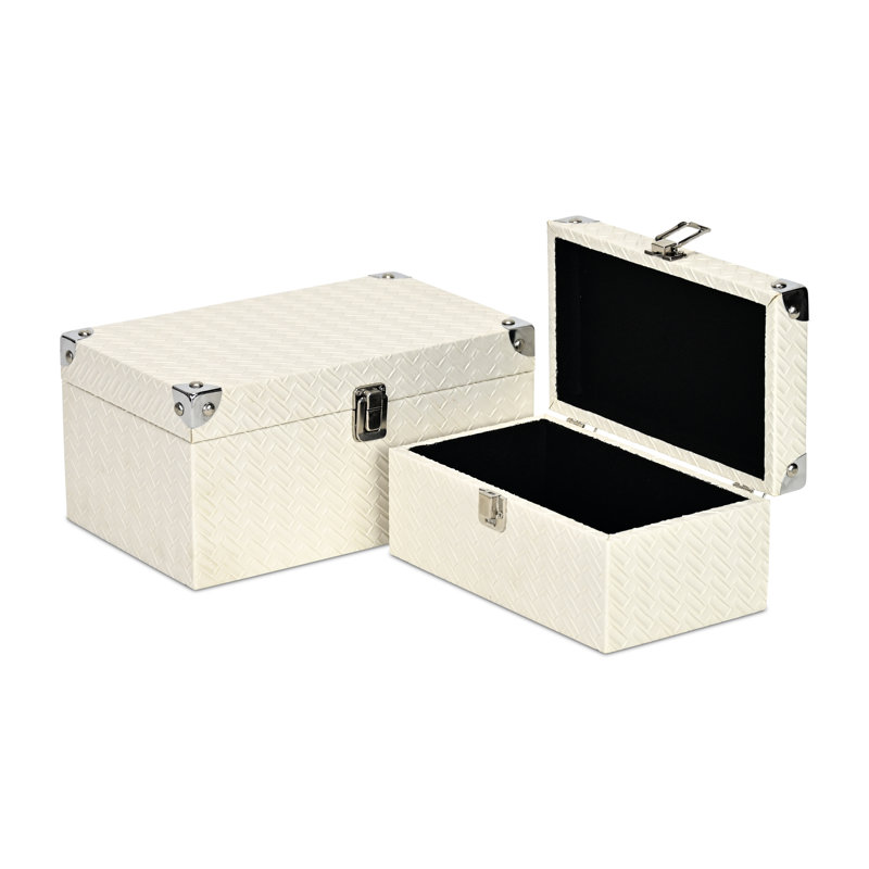 Ensemble de 2 boîtes de rangement Phenomenon, Blanc