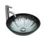 Lavabo de salle de bain en verre trempé avec bonde escamotable, lavabo ovale, dégradé de gris, idéal pour les différentes pièces aux bords lisses artistiques, installation au-dessus du comptoir, bon drainage