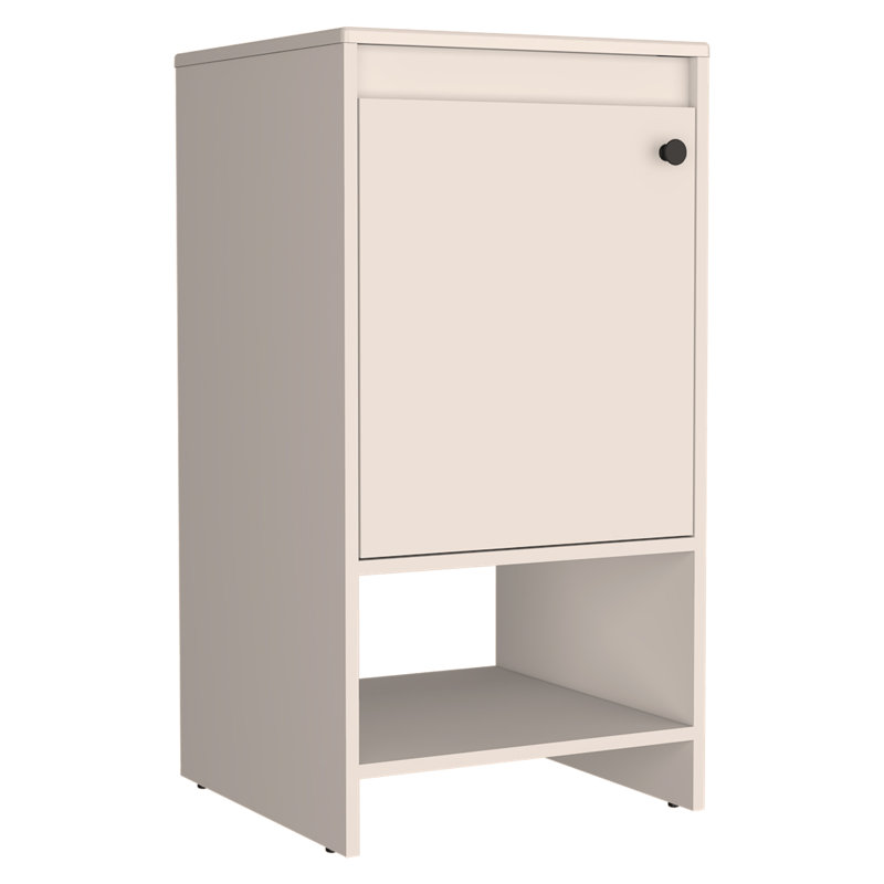 Meuble-lavabo Jane, armoire à une porte, deux tablettes, Blanc