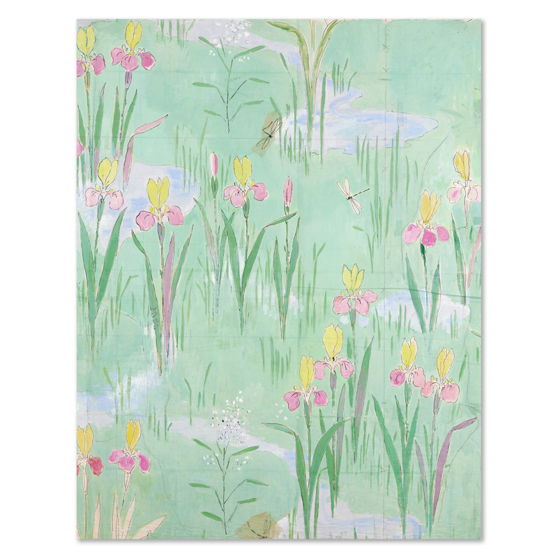 Fleur Vertes 2 Print by Paule Marrot, Unframed, 54" H x 42" W x 1.25" D