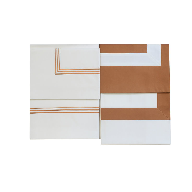 FIRENZE STD SHAM SIENNA WITH WHITE INSERT, Rectangle 21"H x 27"W,  White Sienna