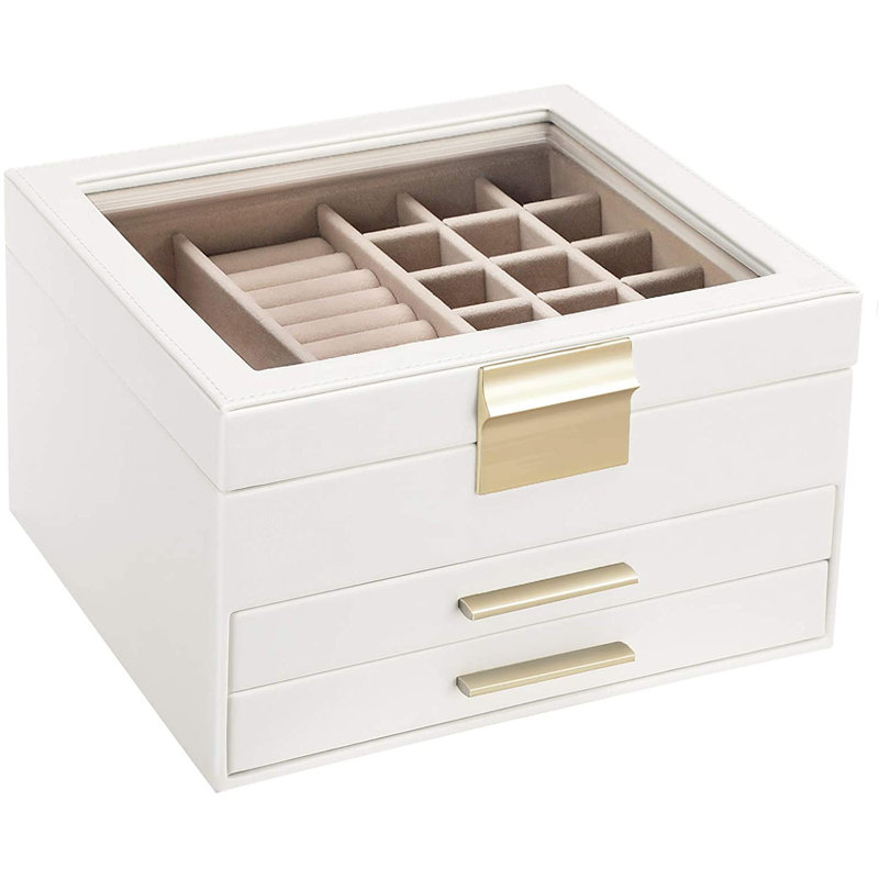 Songmics Wood Jewellery Box + Drawers