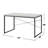 Faux Concrete Top Rectangular Writing Desk-1288491270
