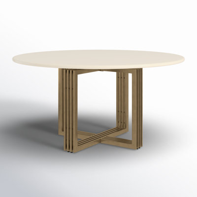 Lela Round Metal Base Dining Table