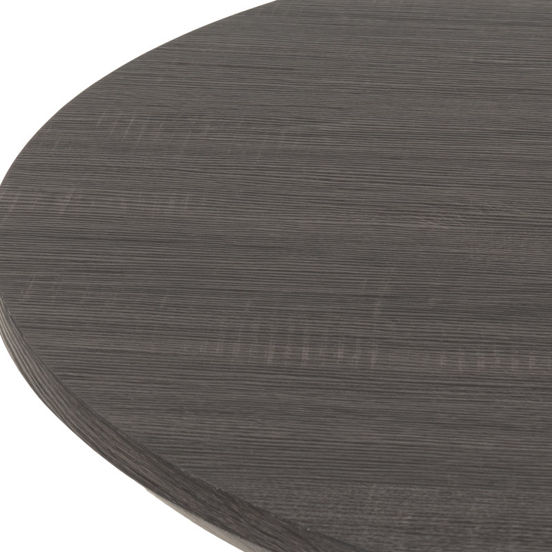 4 -Person Dining Set, Black Wood & Grey