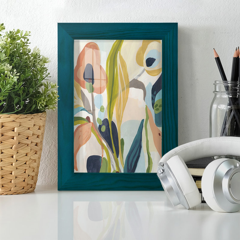Jungle Jewels II, reproduction encadrée, H 8 po x l 6 po x P 1 po, Bleu