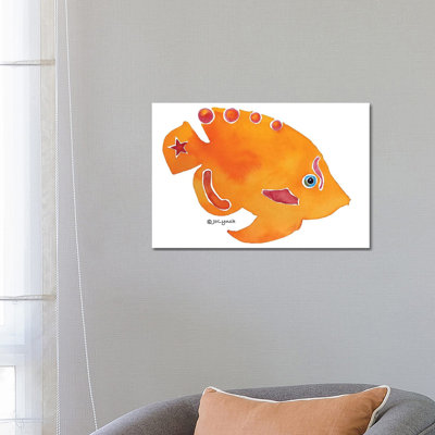 Fish Orange by Jo Lynch - Wrapped Canvas Gallery-Wrapped Canvas Giclée