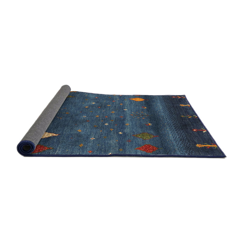 Tapis bleu abstrait Fithian, Rond 6 pi