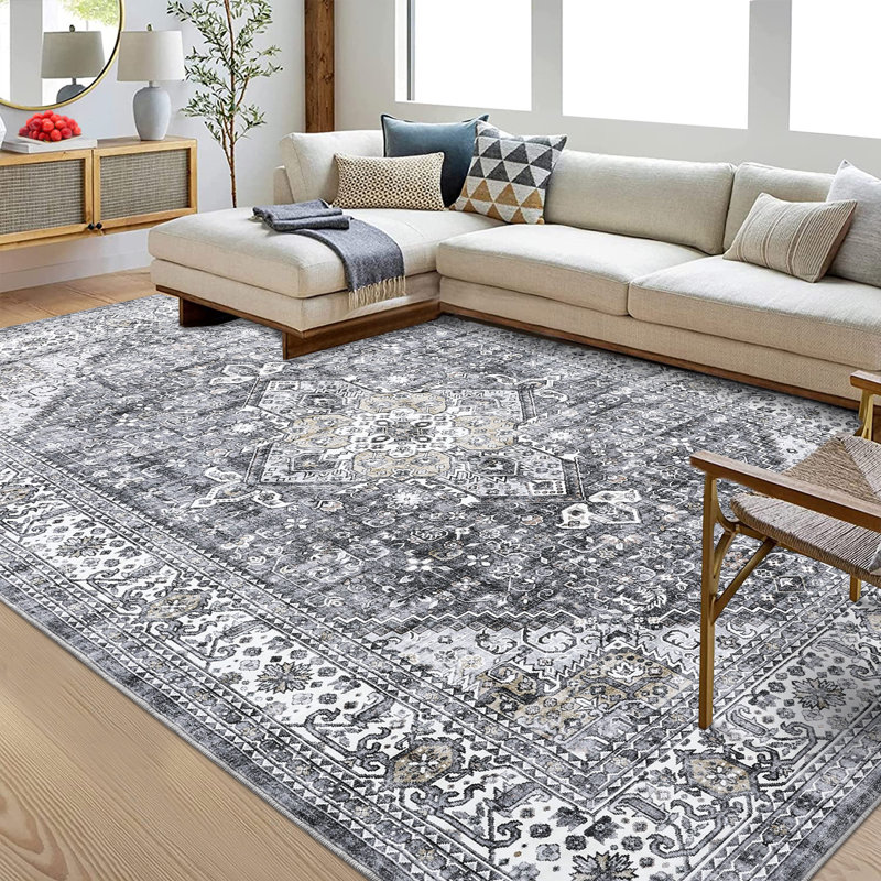 Sirach Washable Indoor Rug, Rectangle 9' x 12'