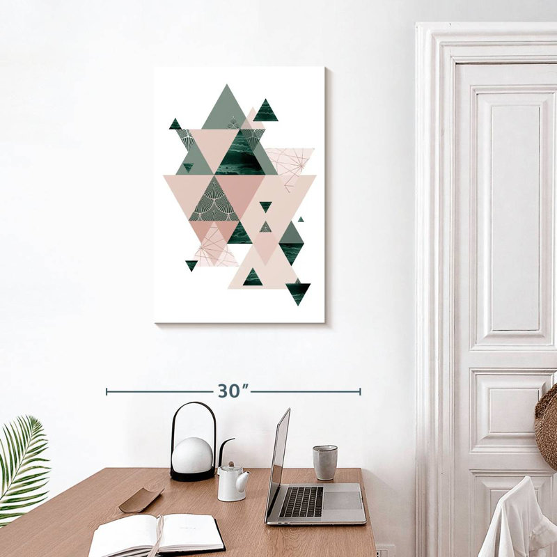 Avery Evergreen Blush Geo II, H 30 po x l 20 po