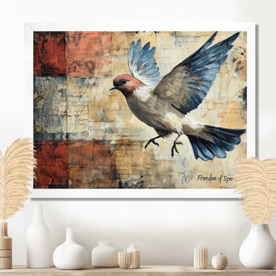 Représentation symbolique de la liberté d’expression. - Art mural oiseau