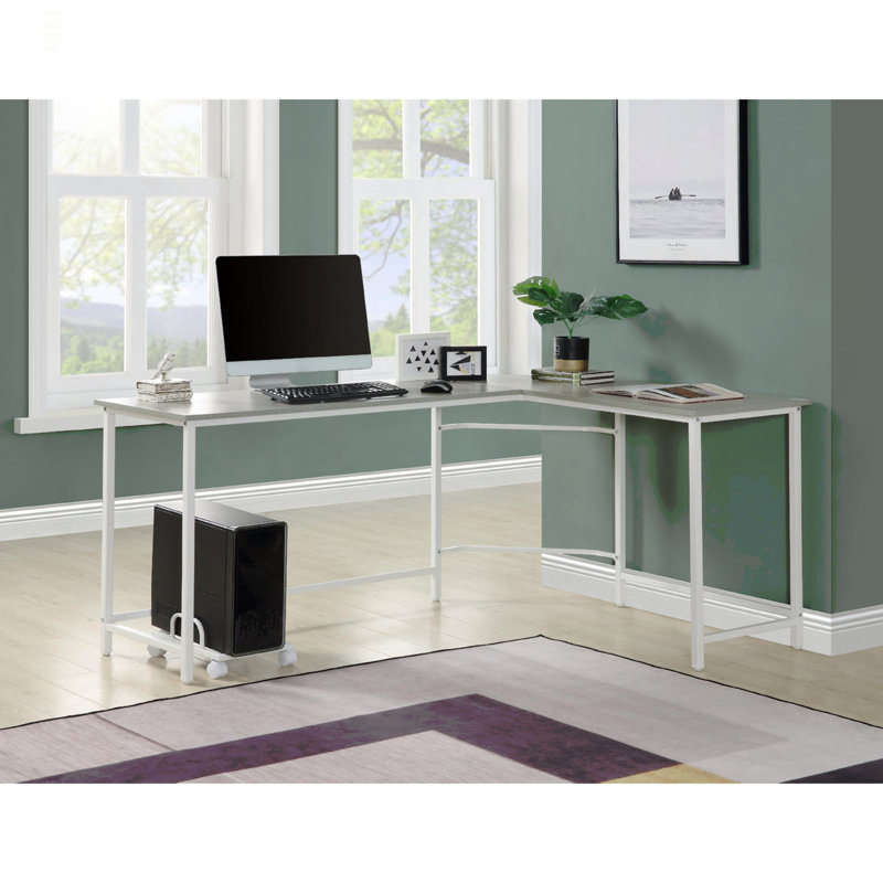 Bureau d'ordinateur rectangulaire en L idéal pour le bureau ou le bureau dans la chambre ou le salon