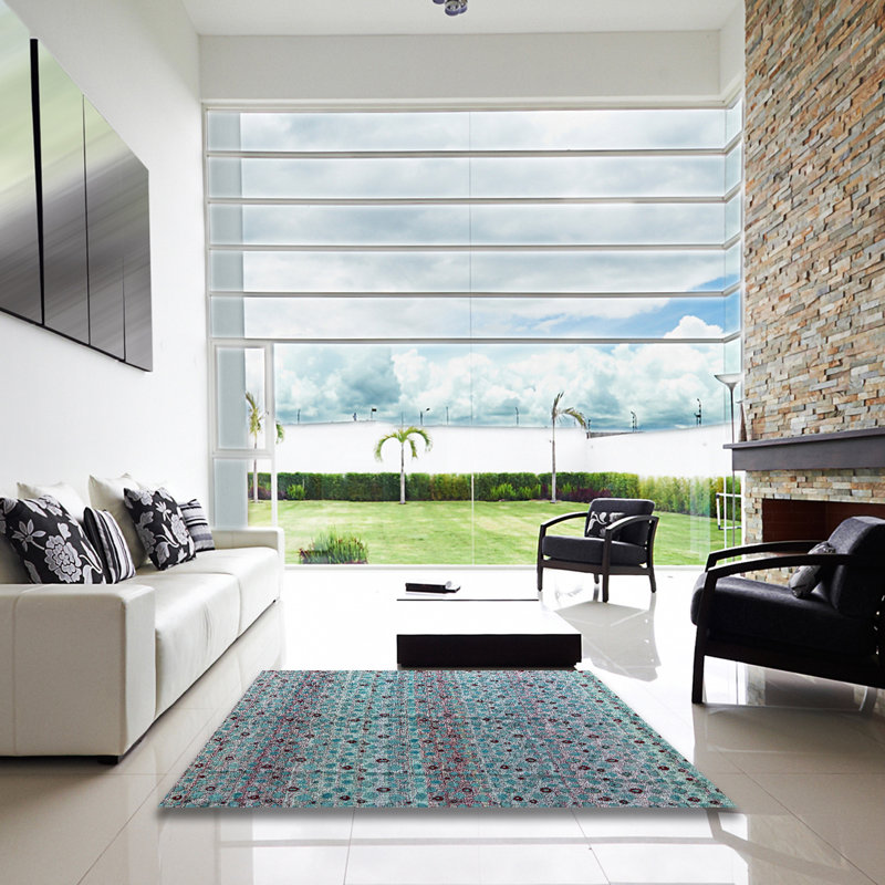 Tapis abstrait moderne 4590, Carré 5 pi