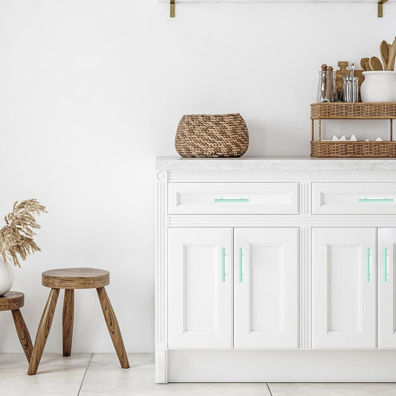 Paquet de 30 |  Poignées d'armoire en acier inoxydable, Vert