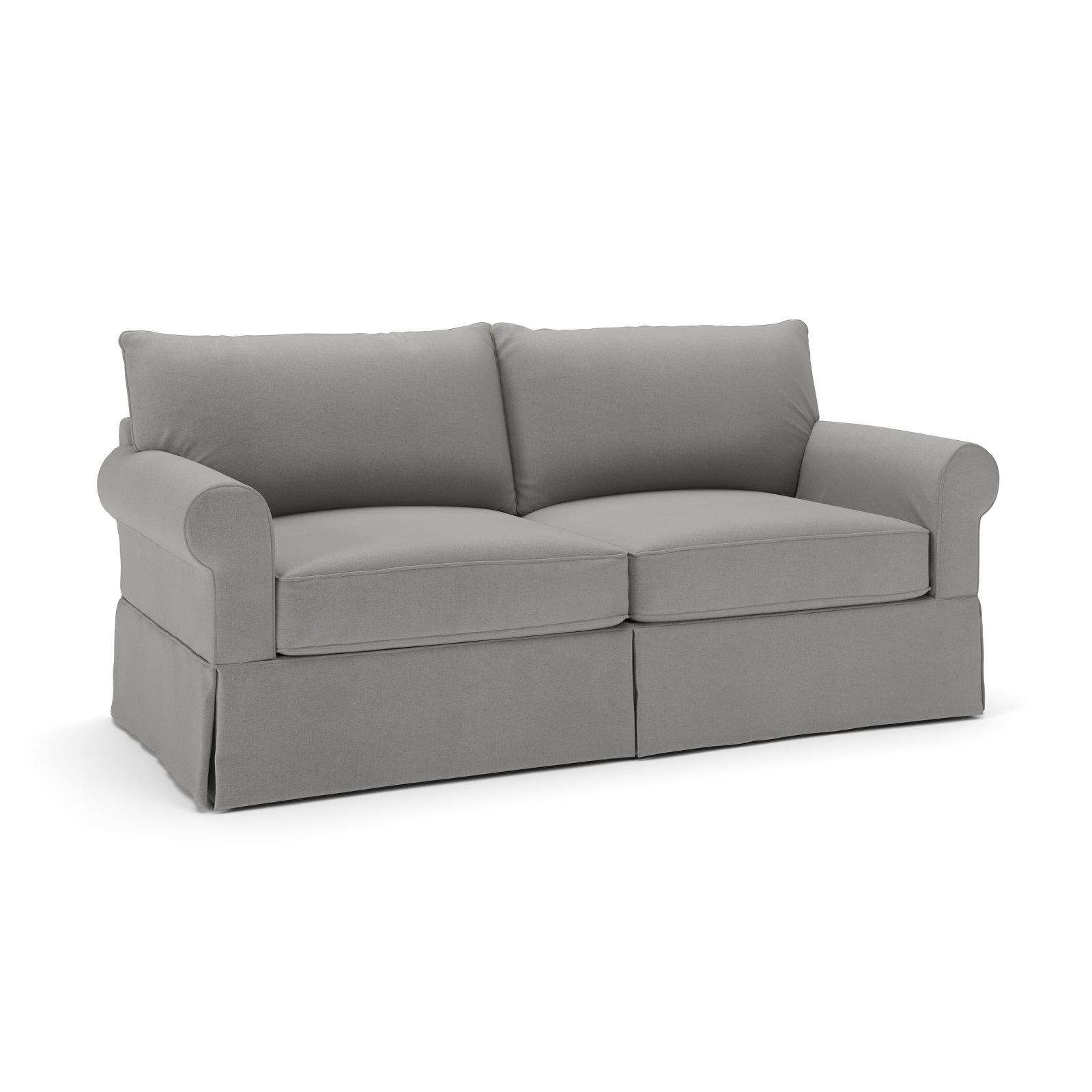 Amari 83'' Slipcovered Sofa, Bayou Light Gray Canvas