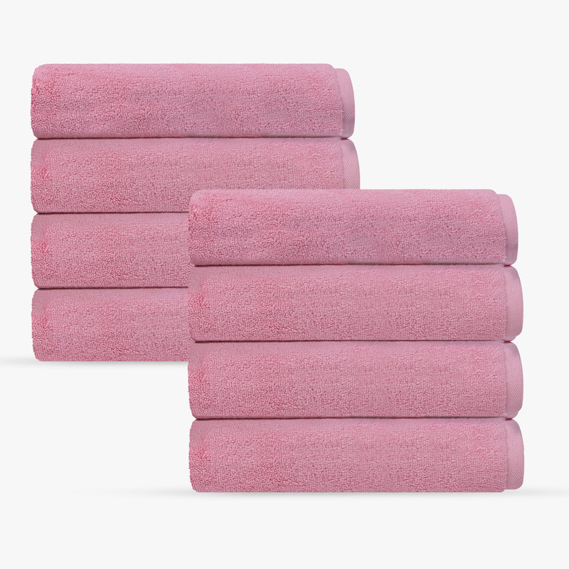 Ensemble de 8 serviettes Mac, Rose