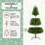 Arbre de Noël artificiel non éclairé 7 pi, arbre de Noël classique en PVC vert avec 775 pointes, branches articulées et support en métal robuste et pliable