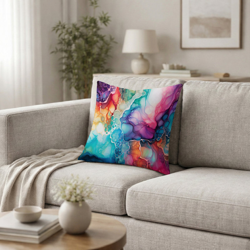 Coussin Rainbow, H 18 po x l 18 po