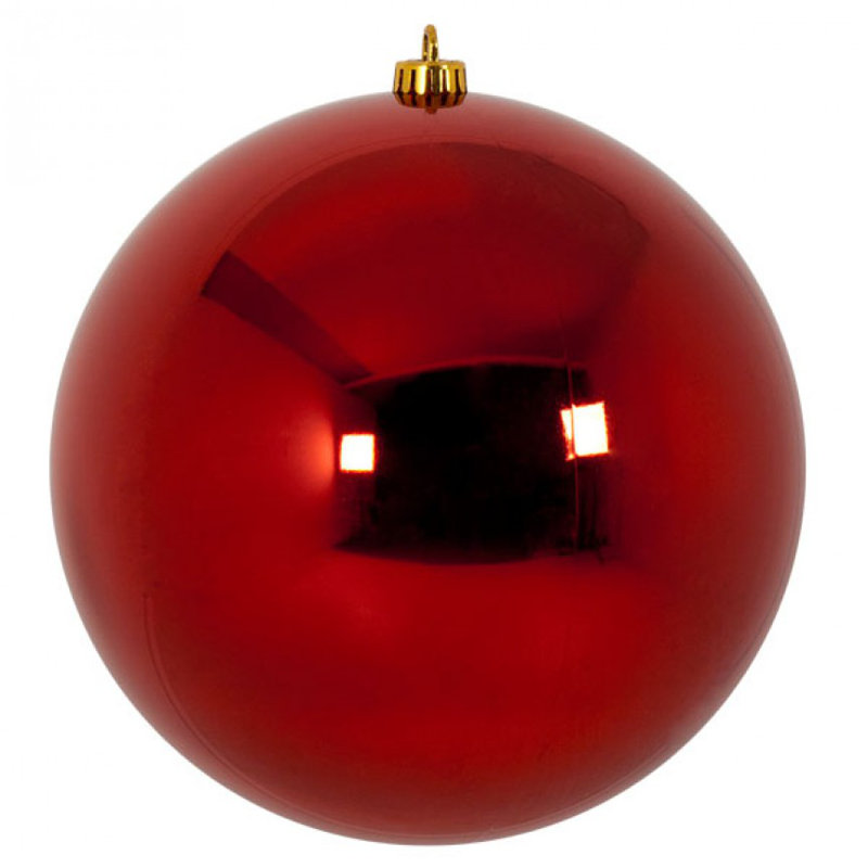 Bauble, Black Shiny, 25cm H x 25cm W x 25cm D