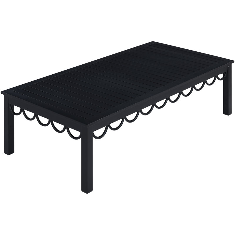 Table basse d'extérieur en aluminium Portofino, Noir