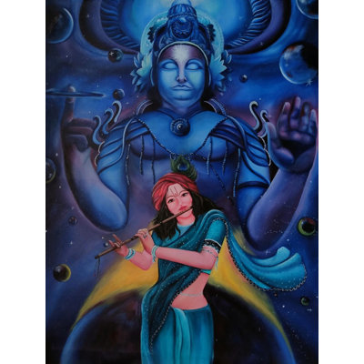 Saint de Hari - Lord Vishnu | Acrylique sur toile | Par Nandini Aggarwal