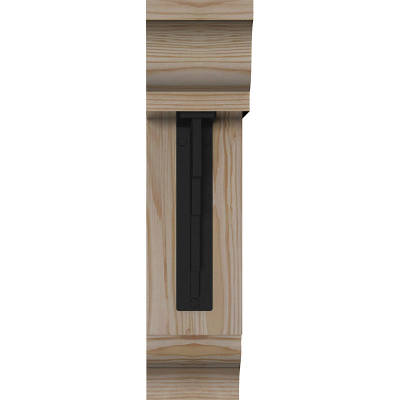 Support de fer simple 4 "Eris, H 16 po x P 13 1/2 po, Sapin de Douglas l 3 1/2 po x T 4 po (lisse)