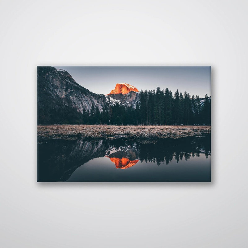 Art mural coucher de soleil Yosemite, H 24 po x l 32 po x P 0,12 po