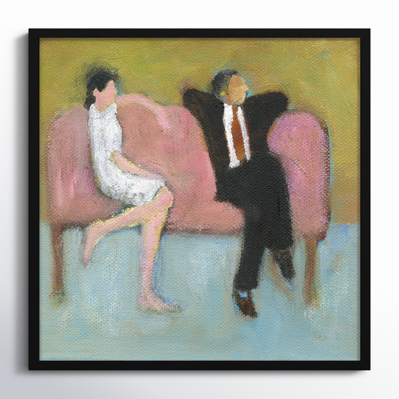 The Pink Couch by Simon Schneiderman, Black, 24" H x 24" W x 1.25" D
