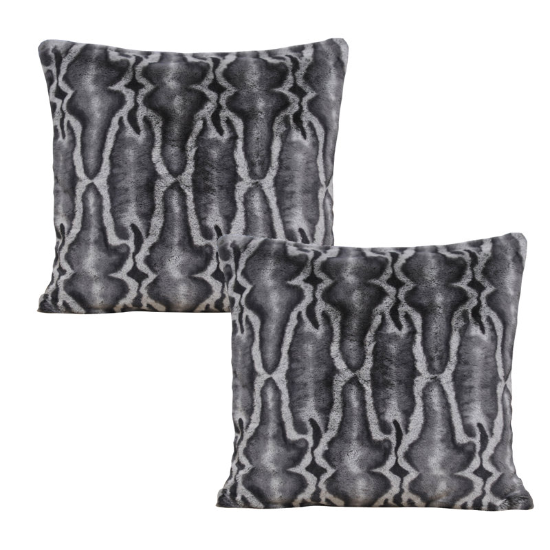  Housse de coussin en fausse fourrure Tip Tip, Gris