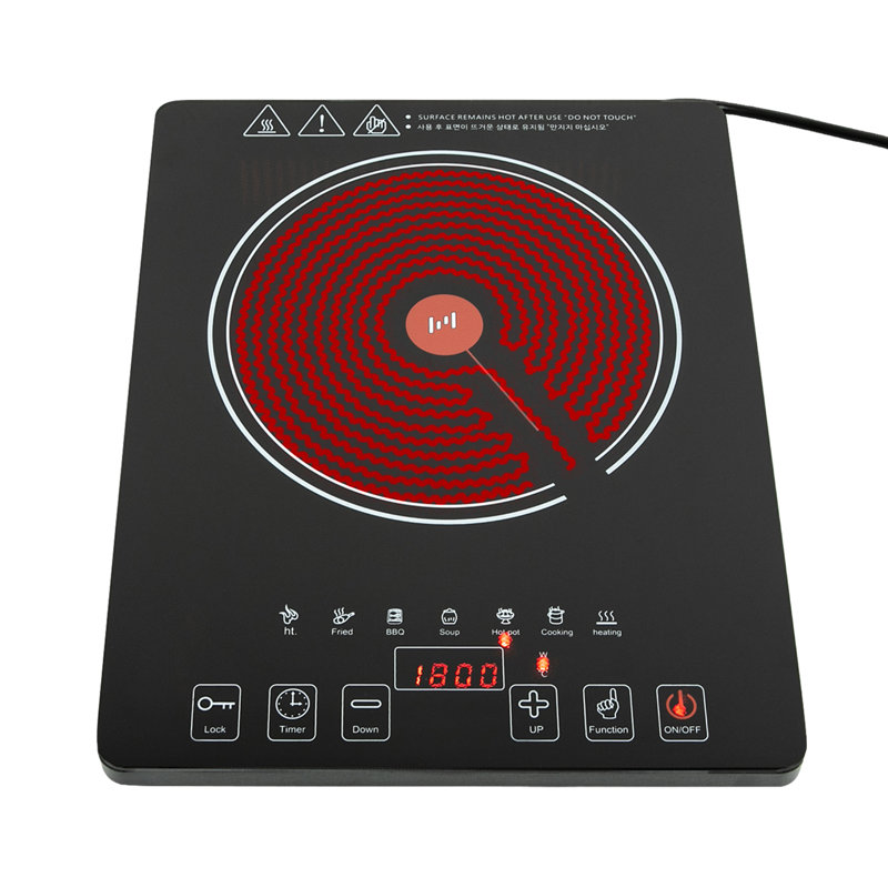 OUKANING Black Electric 1 Burner Cooktop