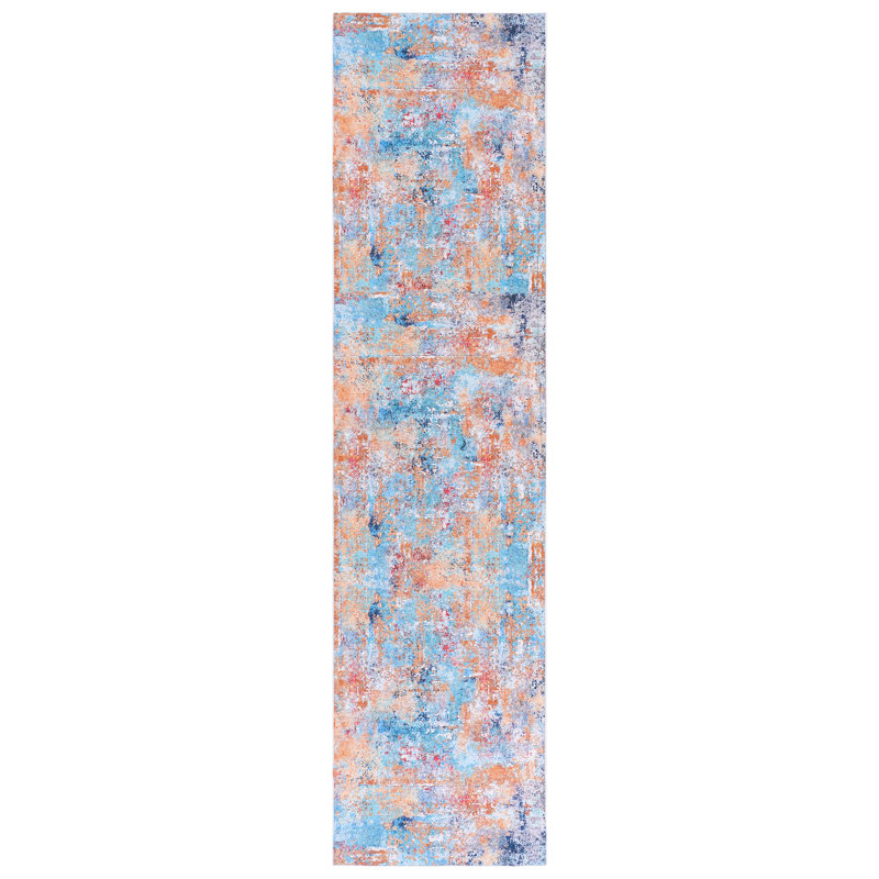 Foldable Area Rug For Bedroom - Washable, Non-Slip, , Pet-  Multi, 2'6'' X 10' Low-Pile Living Room, Runner 2'6" x 10'