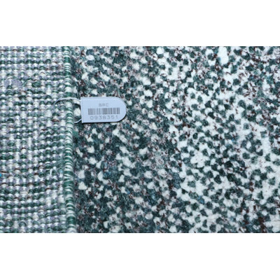 Tapis vert et beige noué à la main de haute qualité