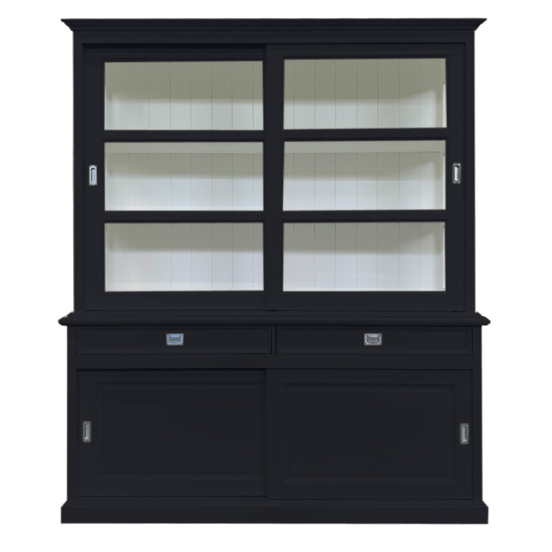 Stiles Display Cabinet, Grey Anthracite